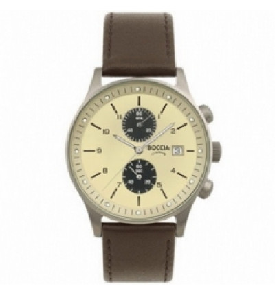 Uhrenarmband für BOCCIA TITANIUM Herrenuhr "Classic" 3788-02 | braun