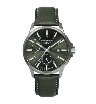 BAUHAUS Ersatzarmband "Aviation Titanium" 2860-4, 22 mm grün