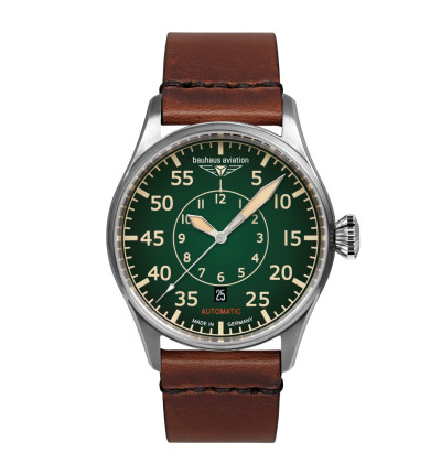 BAUHAUS Ersatzarmband "Aviation Flight Control" 2756-4, 22 mm braun