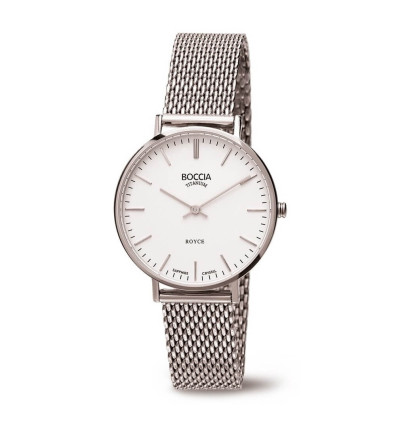 Uhrenarmband für BOCCIA TITANIUM Damenuhr "Royce" 3246-06 | silber