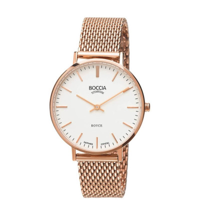 Uhrenarmband für BOCCIA TITANIUM Damenuhr "Royce" 3590-09 | roségold
