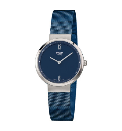 Uhrenarmband für BOCCIA TITANIUM Damenuhr "Slim" 3283-04 | blau
