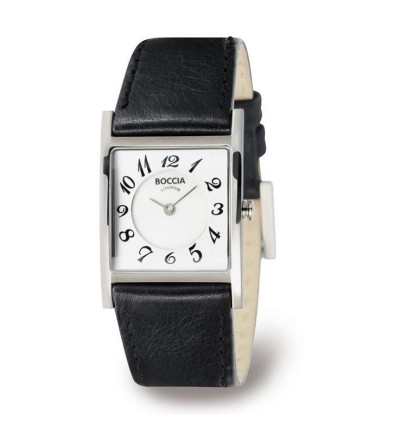 Uhrenarmband für BOCCIA TITANIUM Damenuhr "Style" 3163-03 | schwarz