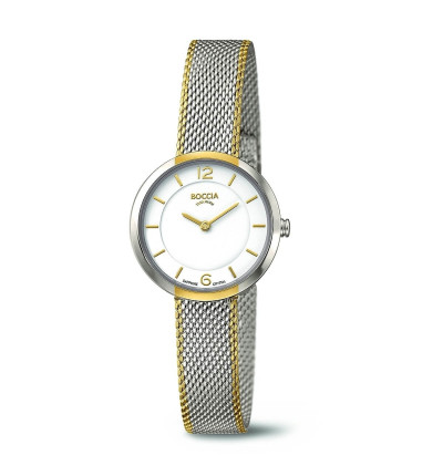 Uhrenarmband für BOCCIA TITANIUM Damenuhr "Slim" 3266-06 | bicolor
