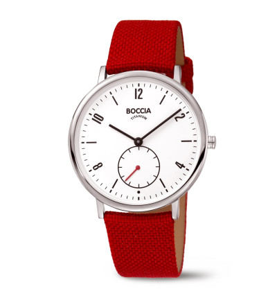 Uhrenarmband für BOCCIA TITANIUM Damenuhr "Trend" 3350-01 | rot