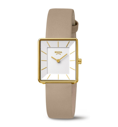 Uhrenarmband für BOCCIA TITANIUM Damenuhr "Trend" 3351-04 | beige