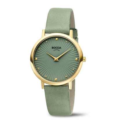 Uhrenarmband für BOCCIA TITANIUM Damenuhr "Trend" 3365-04 | grün