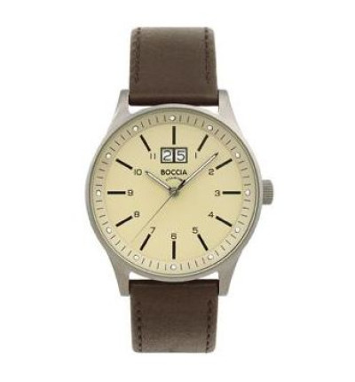 Uhrenarmband für BOCCIA TITANIUM Herrenuhr "Classic" 3511-02 | braun