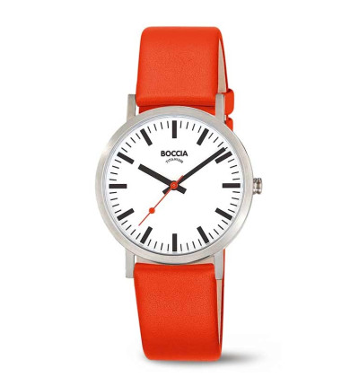 Uhrenarmband für BOCCIA TITANIUM Herrenuhr "Classic" 3651-17 | rot