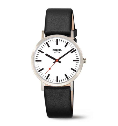 Uhrenarmband für BOCCIA TITANIUM Herrenuhr "Classic" 3651-20 | schwarz