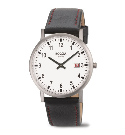 Uhrenarmband für BOCCIA TITANIUM Herrenuhr "Classic" 3662-01 | schwarz