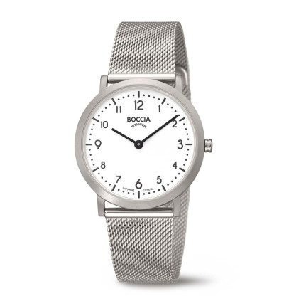 Uhrenarmband für BOCCIA TITANIUM Herrenuhr "Classic" 3335-03 | silber