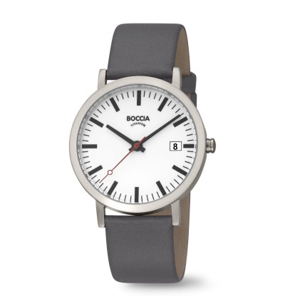 Uhrenarmband für BOCCIA TITANIUM Herrenuhr "Classic" 3670-04 | anthrazit