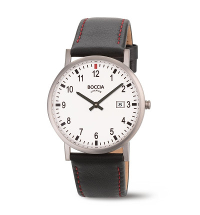 Uhrenarmband für BOCCIA TITANIUM Herrenuhr "Classic" 3679-01 | schwarz