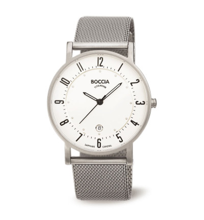Uhrenarmband für BOCCIA TITANIUM Herrenuhr "Slim" 3533-04 | silber