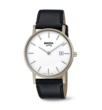 Uhrenarmband BOCCIA TITANIUM "Slim" 3637-02 | schwarz