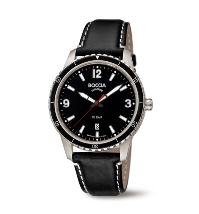 Uhrenarmband für BOCCIA TITANIUM "Sport" 3635-01 | schwarz