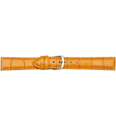 Uhrenband Orangebraun, Louisiana-Print Kroko