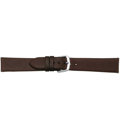 Uhrenband Dunkelbraun glatt | Breite verlaufend