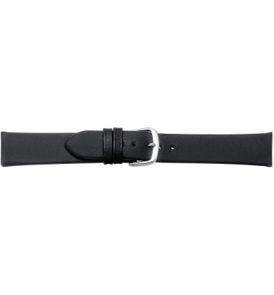 Uhrenband Schwarz glatt | Breite verlaufend