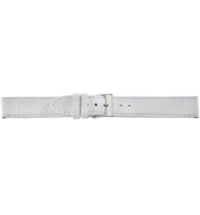Uhrenband Weiß genarbt, Hirsch E-H-8811