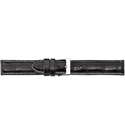 Uhrenband Schwarz, Kroko-Sport