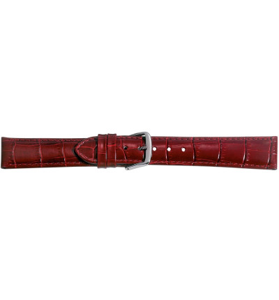 Uhrenband Bordeaux, Louisiana-Print Kroko