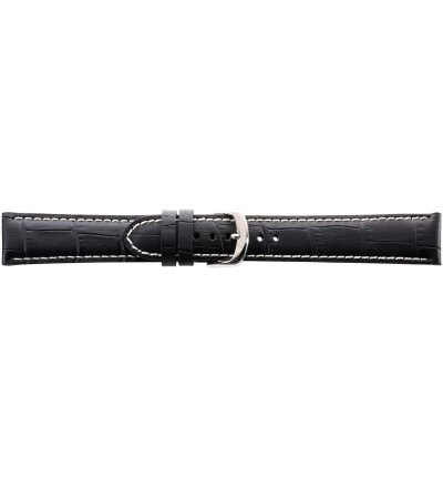 Uhrenband Schwarz, Louisiana-Sport Kroko