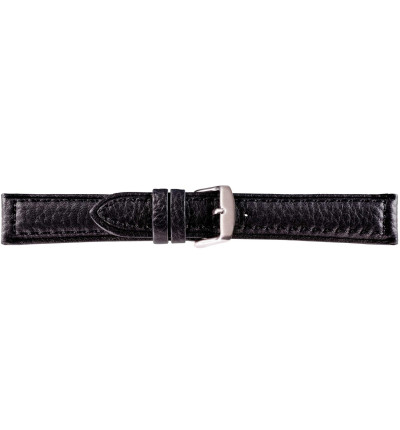 Uhrenband Schwarz, Soft-Bull genarbt