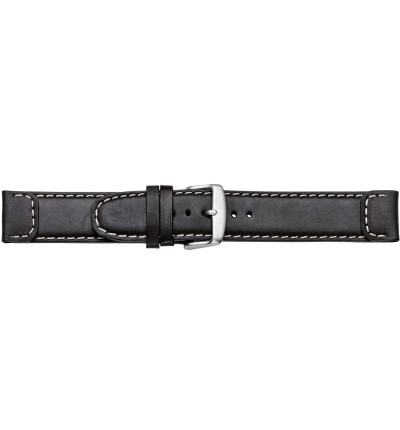 Uhrenband Schwarz glatt, Soft Vintage