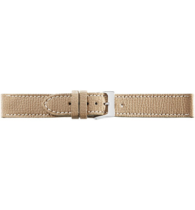 Uhrenband Taupe genarbt, Alta Moda, 3546