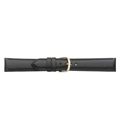 Uhrenband Schwarz glatt, Büffel, 2148
