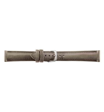 Uhrenband Öko-Nappa, genarbt Taupe glatt
