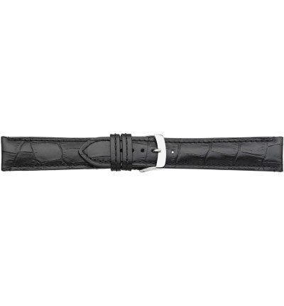 Uhrenband Schwarz Kroko, Rom 3748