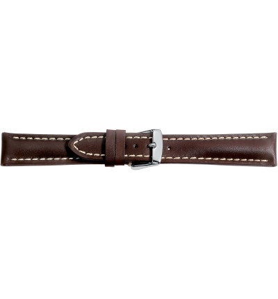 Uhrenband Dunkelbraun glatt, Swiss-Chrono 1, 6350