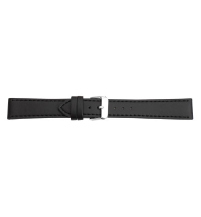 Uhrenband Schwarz, Vegan-Klassik, 6249