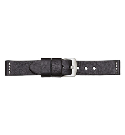 Uhrenband Schwarz, Herzog Vintage-Grain