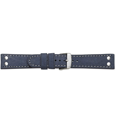 Uhrenband Wasserbüffel Dunkelblau glatt, 9588