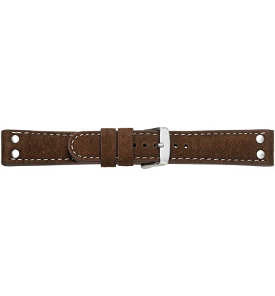 Uhrenband Wasserbüffel Dunkelbraun glatt, 9568