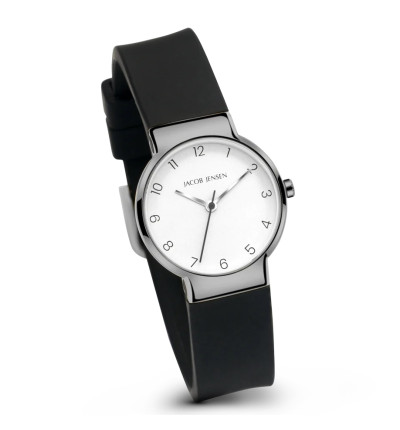 Jacob Jensen, Ersatzarmband "Timeless Nordic Classic" 191, Silikon schwarz
