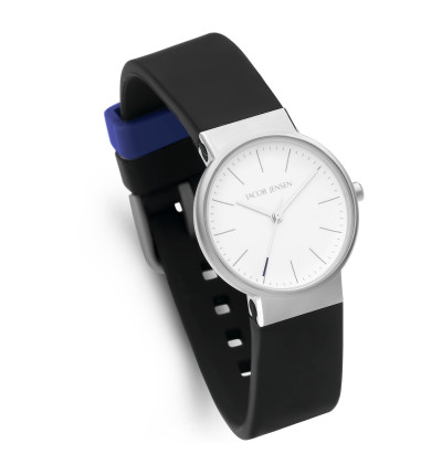 Jacob Jensen,  Ersatzarmband Titanium Timeless Nordic 190, Silikon schwarz