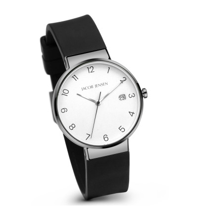 Jacob Jensen, Ersatzarmband "Timeless Nordic Classic" 181, Silikon schwarz