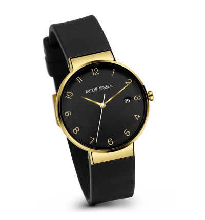Jacob Jensen, Ersatzarmband "Timeless Nordic Classic" 185, Silikon schwarz