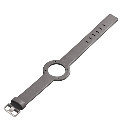 Jacob Jensen, Ersatzarmband Strata, Leder grau 16 mm