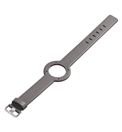 Jacob Jensen, Ersatzarmband Strata, Leder grau 20 mm
