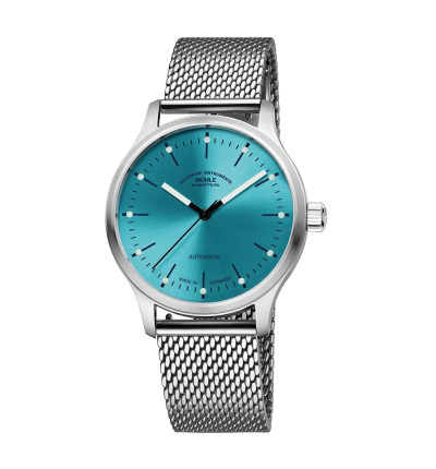 Mühle-Glashütte Ersatzarmband Panova Türkisblau M1-40-79-MB-2 silber