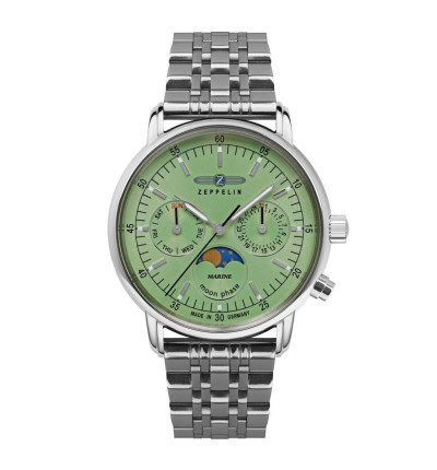 ZEPPELIN Uhrenarmband "LZ 14 Marine" 8637M-4, 18 mm silber