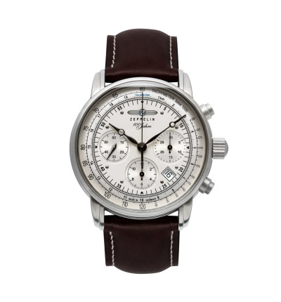 Zeppelin Uhrenarmband "100 Jahre Zeppelin" 8618-1, 22 mm braun