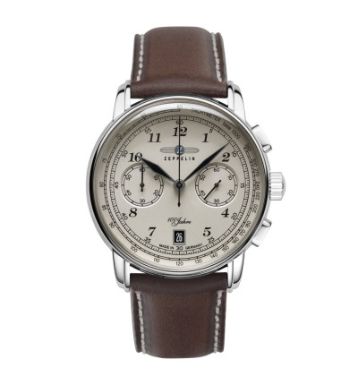 Zeppelin Ersatzarmband "100 Jahre Zeppelin" 7674-6, 22 mm  braun