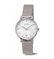 Uhrenarmband BOCCIA TITANIUM "Royce" 3246-10 | Milanaise 14 mm silber Federsteg